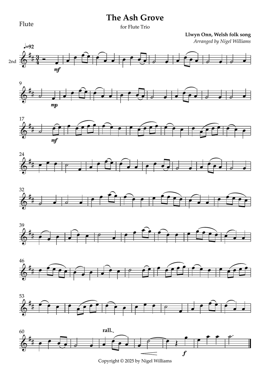 The Ash Grove The Ash Grove Flute Trio scores gallery preview page 2