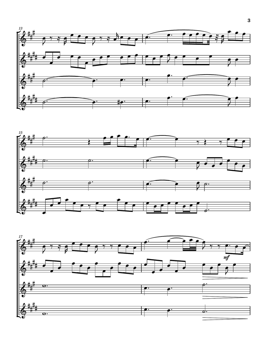 Come Jesus Come Saxophone Quartet scores gallery preview page 4