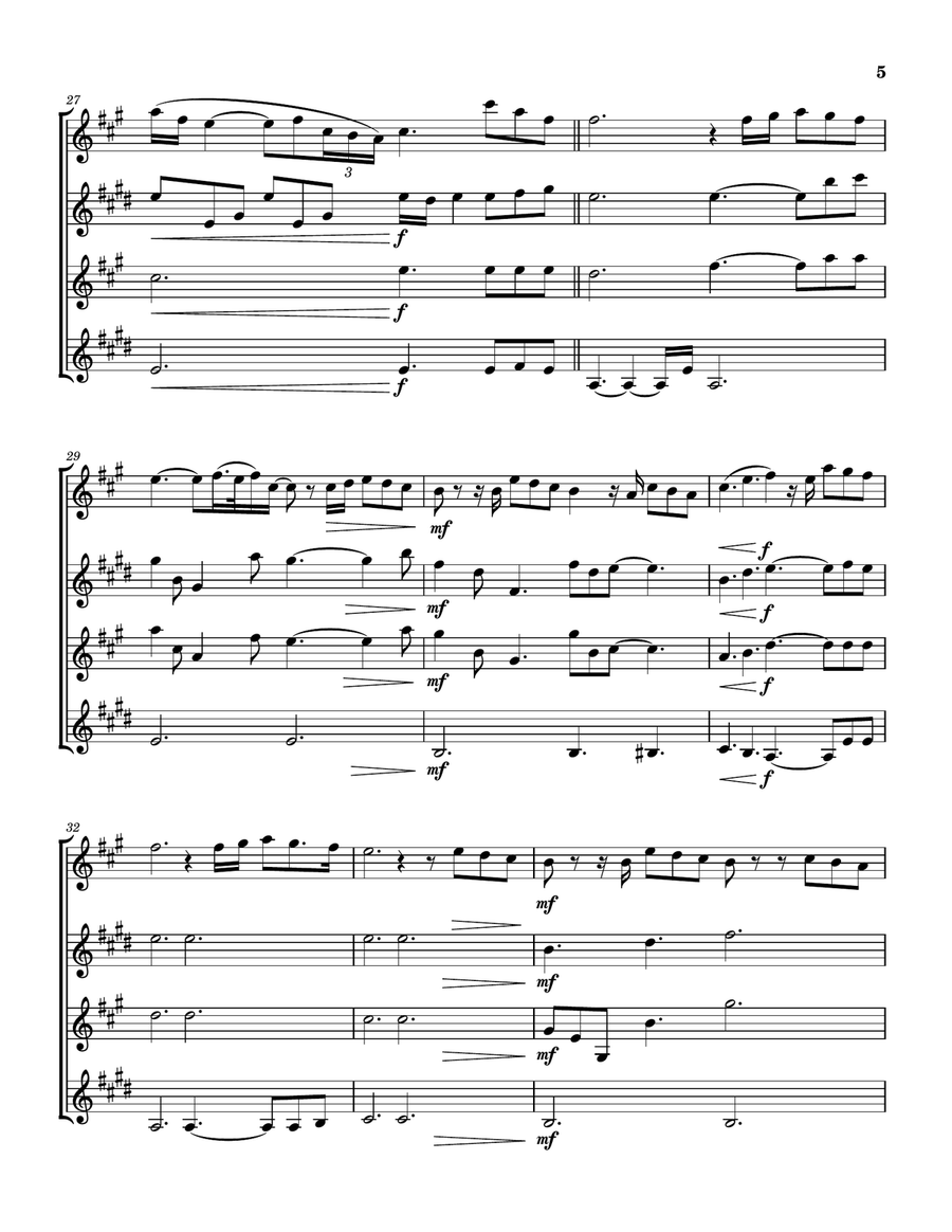 Come Jesus Come Saxophone Quartet scores gallery preview page 6