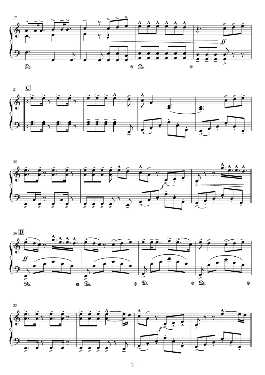 Hard Fought Hallelujah Easy Piano scores gallery preview page 2