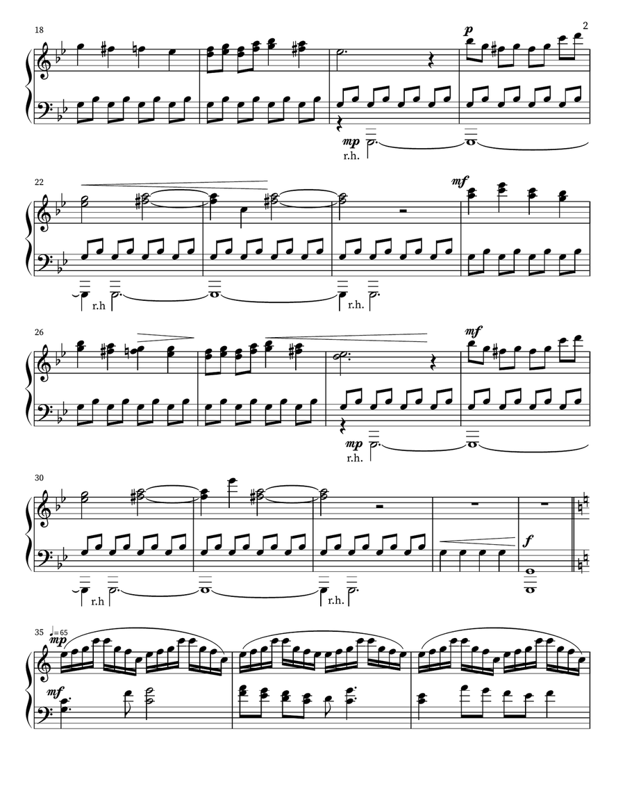 Floraison (Bloom) Floraison (Bloom) Piano Solo scores gallery preview page 2