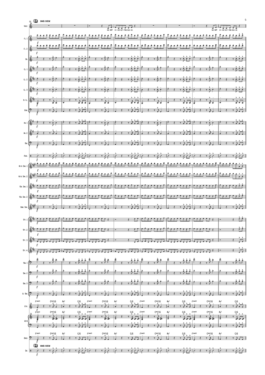 Closer Closer Concert Band scores gallery preview page 5