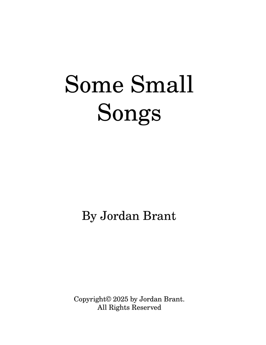 Some Small Songs Some Small Songs Chamber Music scores gallery preview page 1