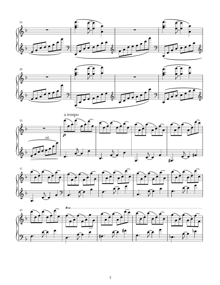 Sunset Dreams Piano Solo scores gallery preview page 2