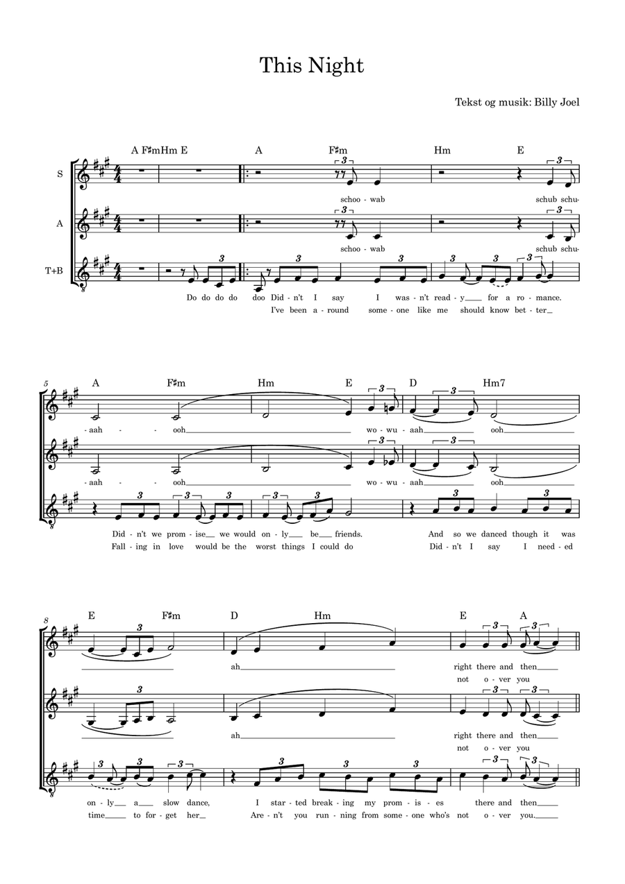 This Night This Night 4-Part scores gallery preview page 1