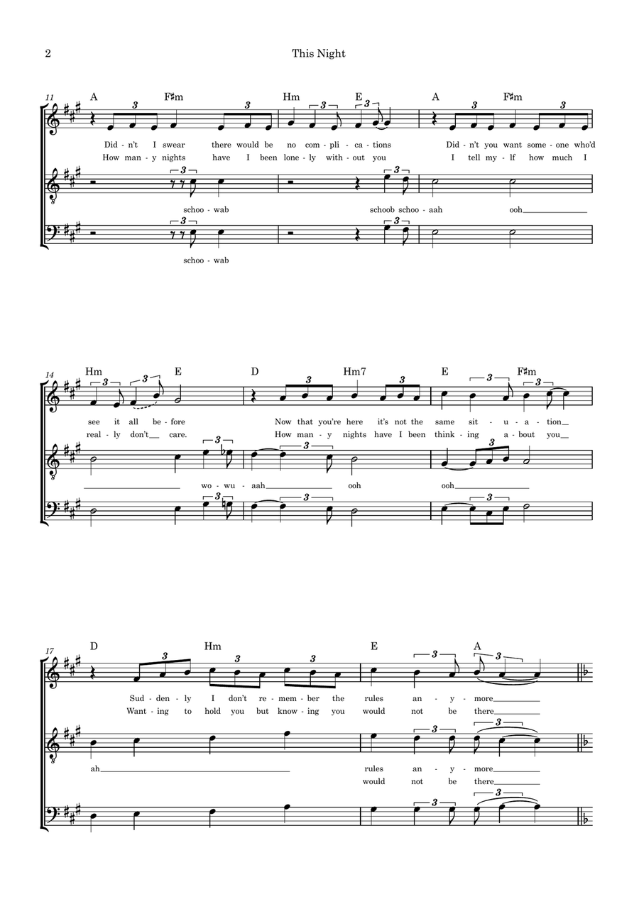 This Night This Night 4-Part scores gallery preview page 2
