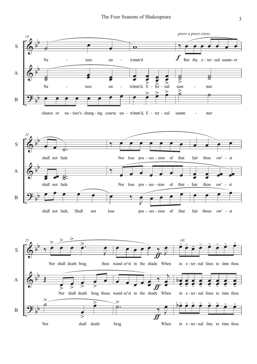 The Four Seasons of Shakespeare (SAAB) 3-Part scores gallery preview page 3