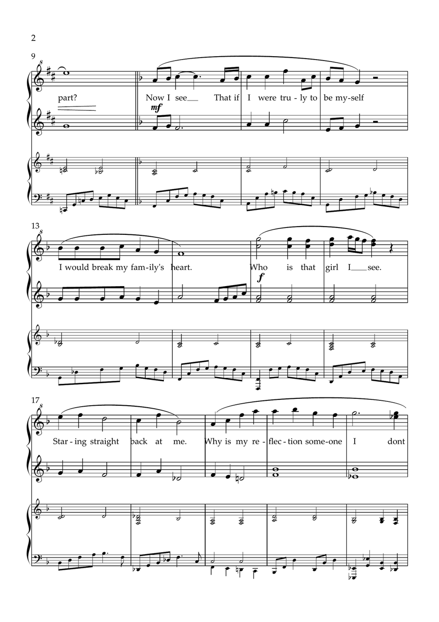 Reflection Reflection 1 Piano, 4-Hands scores gallery preview page 2