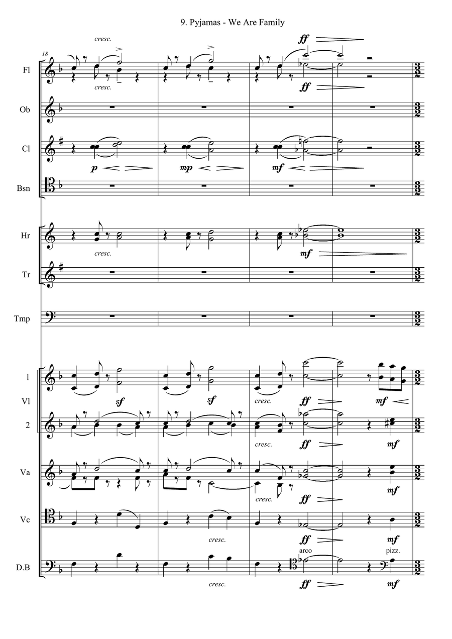 Pyjamas - We Are Family Pyjamas - We Are Family Chamber Orchestra scores gallery preview page 4