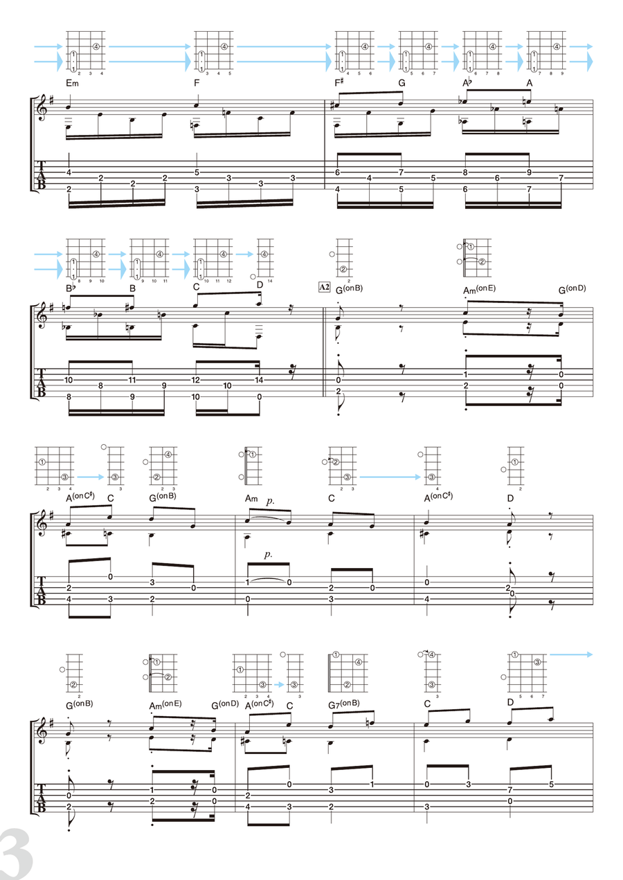 Tchaikovsky : Ouverture miniature - from “The Nutcracker Suite” [for solo acoustic guitar] Acoustic Guitar scores gallery preview page 3