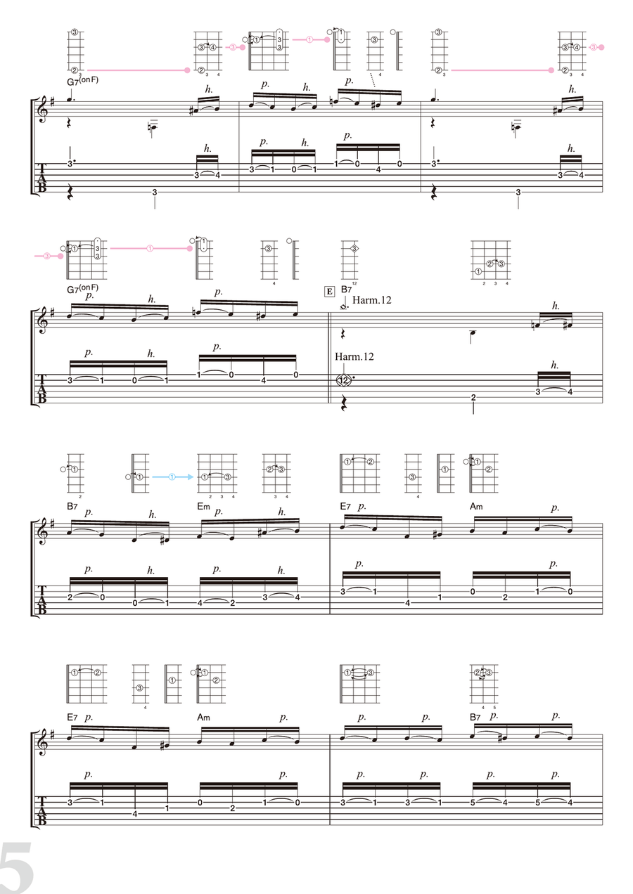Tchaikovsky : Ouverture miniature - from “The Nutcracker Suite” [for solo acoustic guitar] Acoustic Guitar scores gallery preview page 5