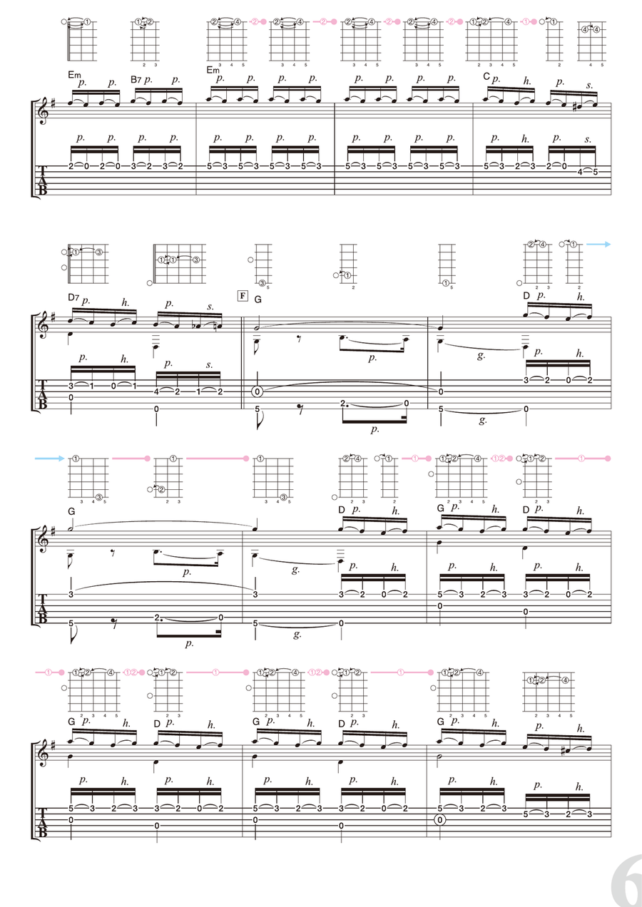 Tchaikovsky : Ouverture miniature - from “The Nutcracker Suite” [for solo acoustic guitar] Acoustic Guitar scores gallery preview page 6