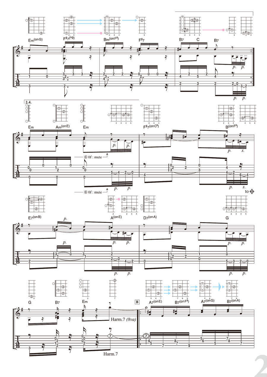 Tchaikovsky : Danse de la Fée-Dragée - from “The Nutcracker Suite” [for solo acoustic guitar] Acoustic Guitar scores gallery preview page 2
