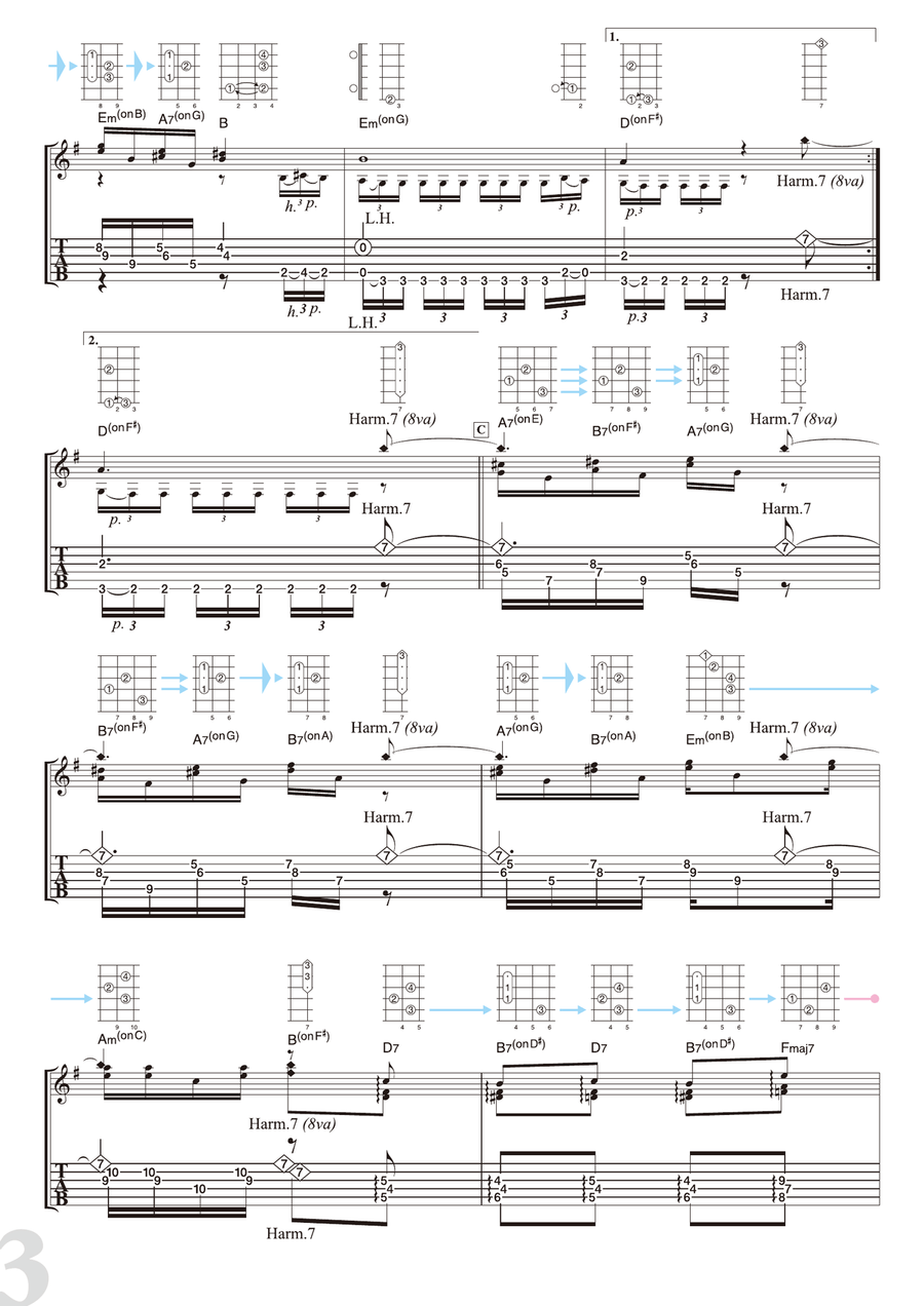 Tchaikovsky : Danse de la Fée-Dragée - from “The Nutcracker Suite” [for solo acoustic guitar] Acoustic Guitar scores gallery preview page 3
