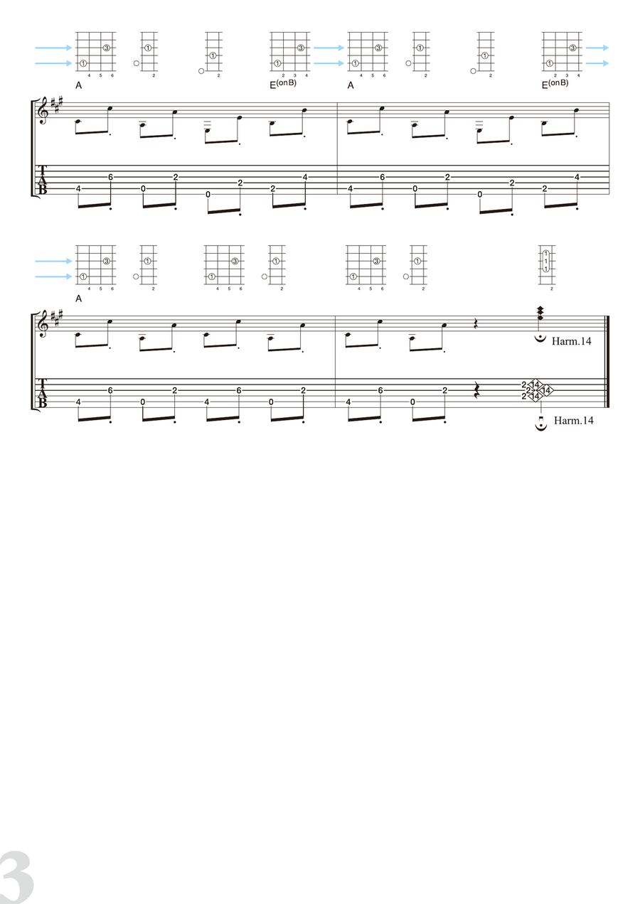 Tchaikovsky : Danse Chinoise - from “The Nutcracker Suite” [for solo acoustic guitar] Acoustic Guitar scores gallery preview page 3