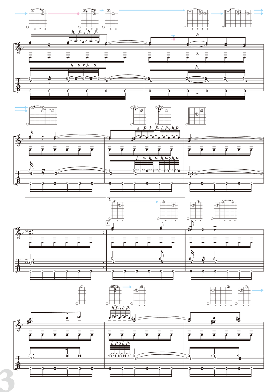 Tchaikovsky : Danse Arabe - from “The Nutcracker Suite” [for solo acoustic guitar] Acoustic Guitar scores gallery preview page 3