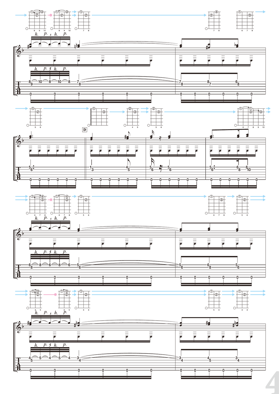 Tchaikovsky : Danse Arabe - from “The Nutcracker Suite” [for solo acoustic guitar] Acoustic Guitar scores gallery preview page 4