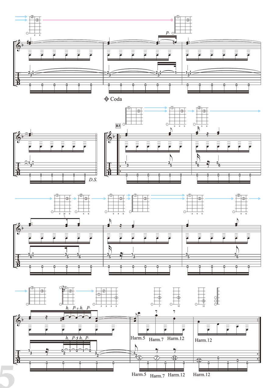 Tchaikovsky : Danse Arabe - from “The Nutcracker Suite” [for solo acoustic guitar] Acoustic Guitar scores gallery preview page 5