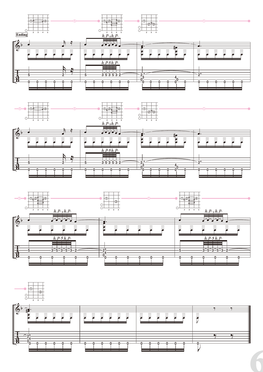 Tchaikovsky : Danse Arabe - from “The Nutcracker Suite” [for solo acoustic guitar] Acoustic Guitar scores gallery preview page 6