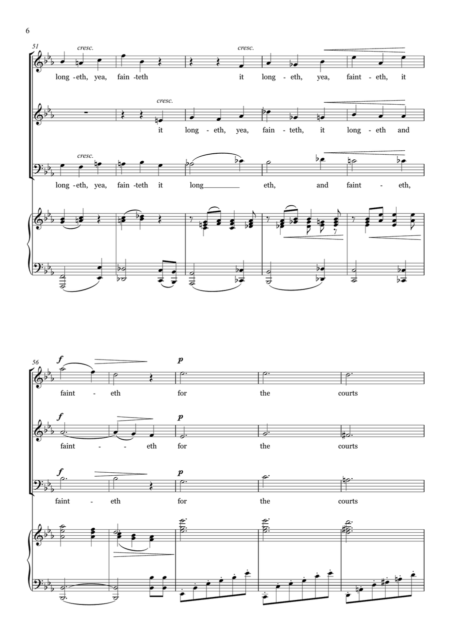How Lovely is Thy Dwelling Place (SABar & piano) 3-Part scores gallery preview page 6