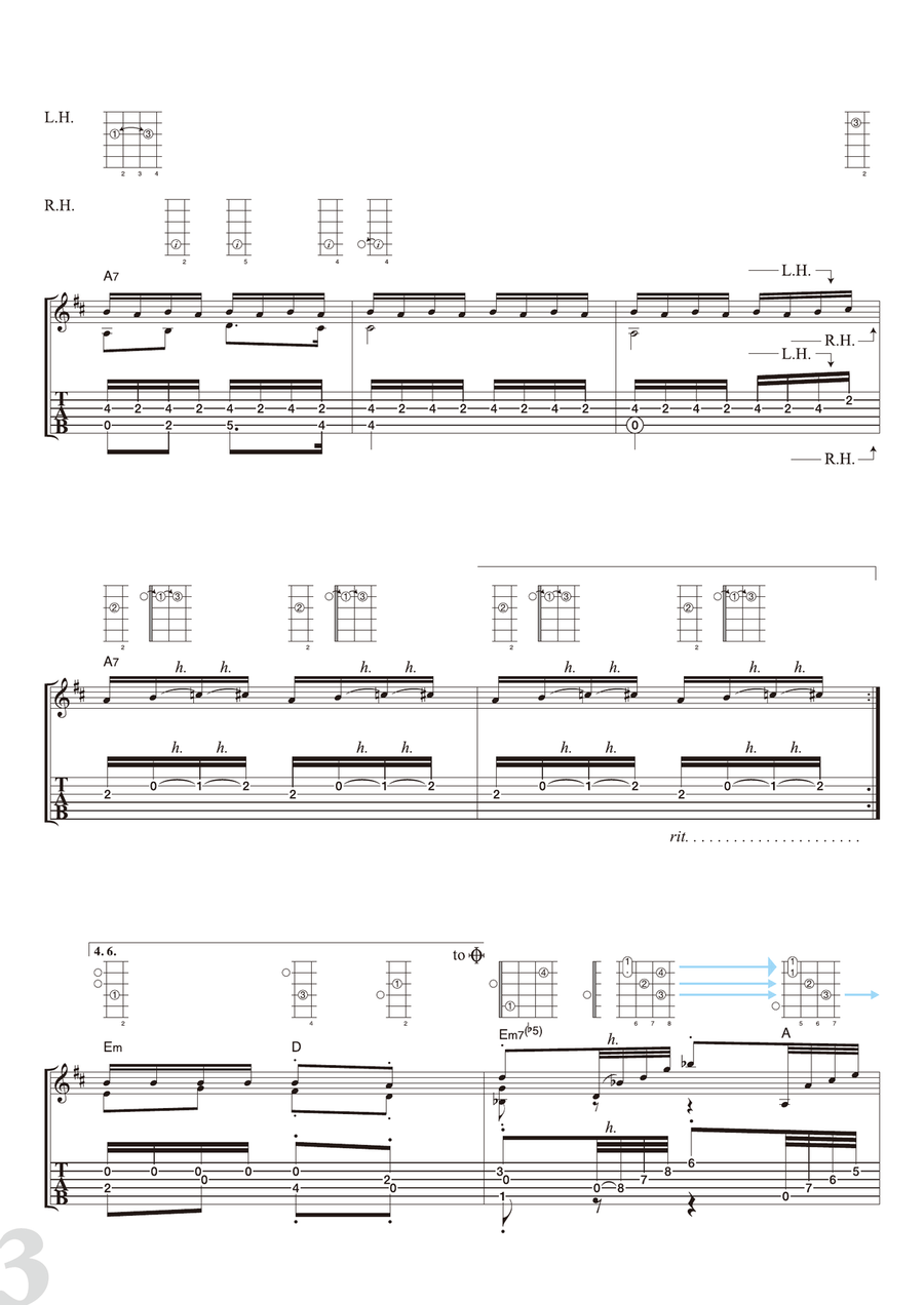 Tchaikovsky : Danse des Mirlitons - from “The Nutcracker Suite” [for solo acoustic guitar] Acoustic Guitar scores gallery preview page 3
