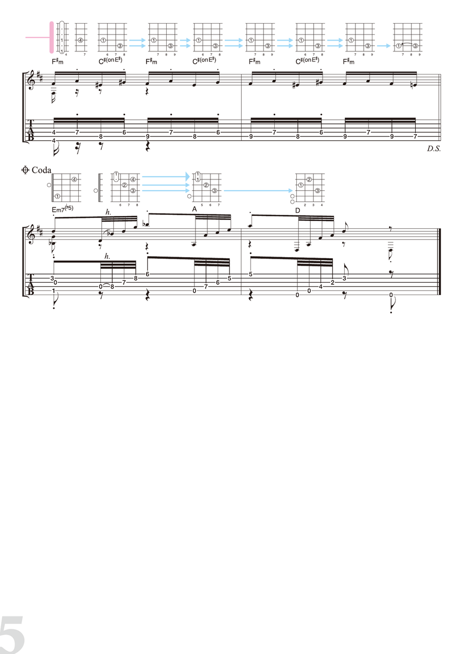 Tchaikovsky : Danse des Mirlitons - from “The Nutcracker Suite” [for solo acoustic guitar] Acoustic Guitar scores gallery preview page 5
