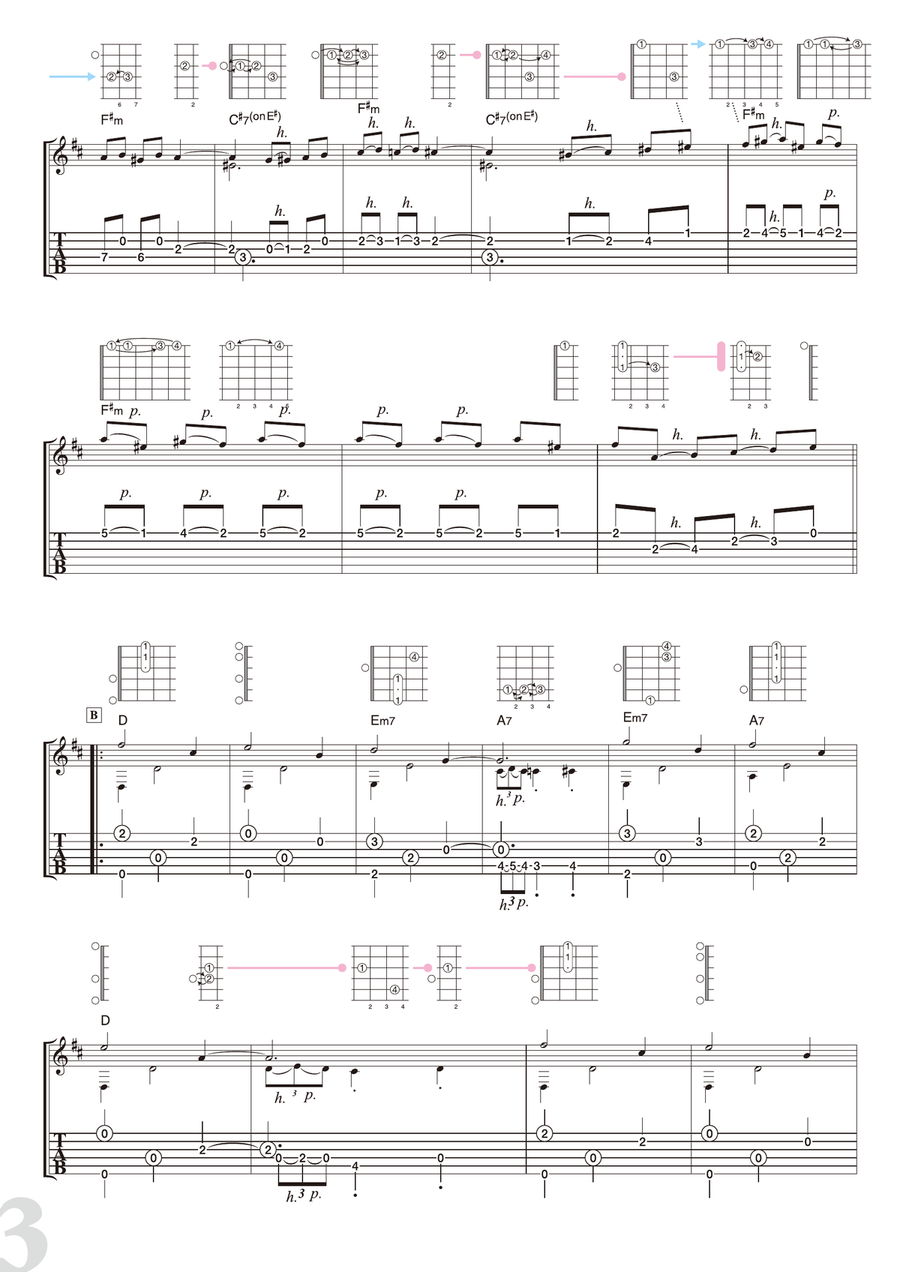Tchaikovsky : Valse des Fleurs - from “The Nutcracker Suite” [for solo acoustic guitar] Acoustic Guitar scores gallery preview page 3