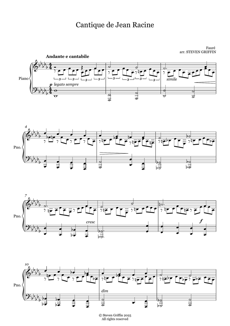Cantique de Jean Racine Cantique de Jean Racine 3-Part scores gallery preview page 1