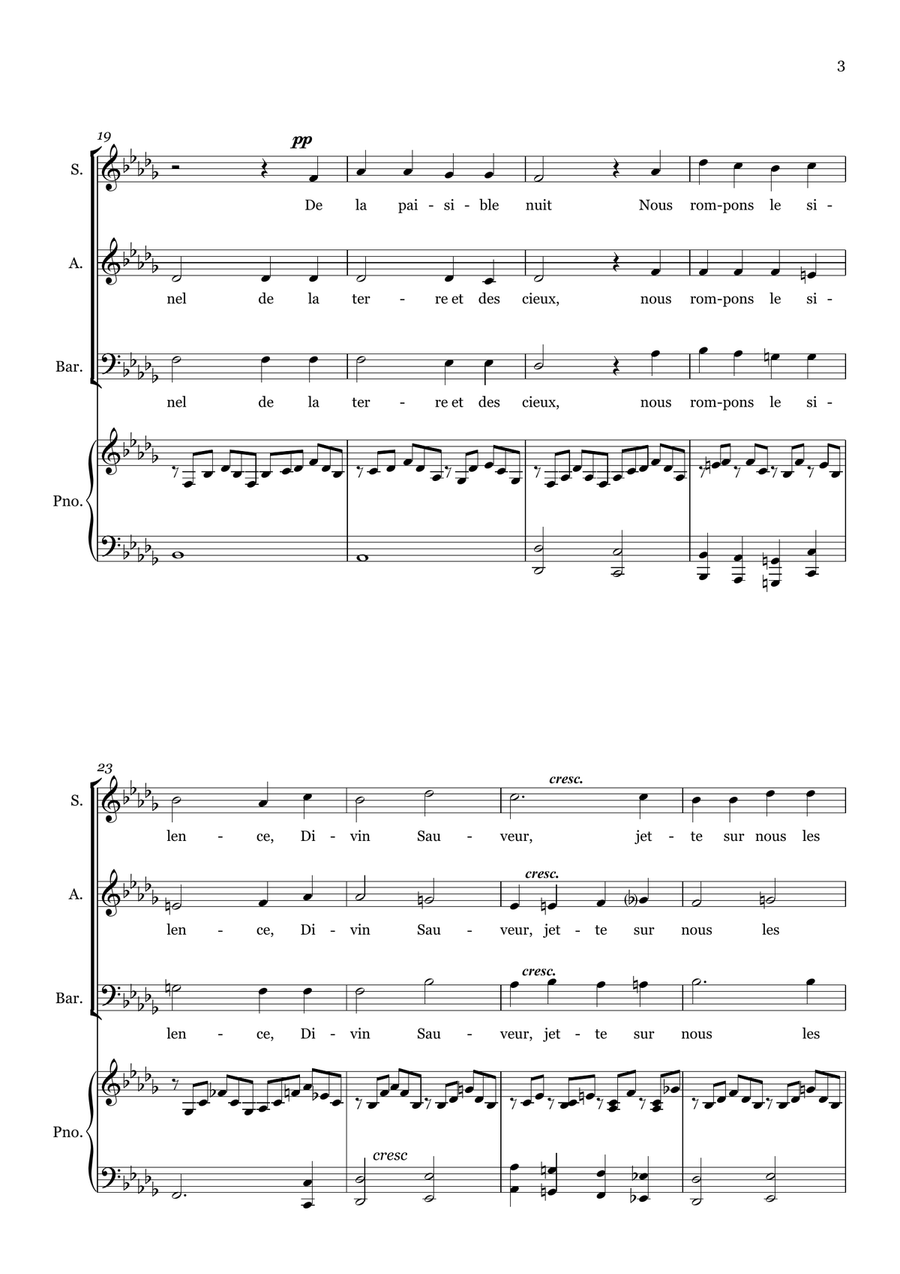 Cantique de Jean Racine Cantique de Jean Racine 3-Part scores gallery preview page 3