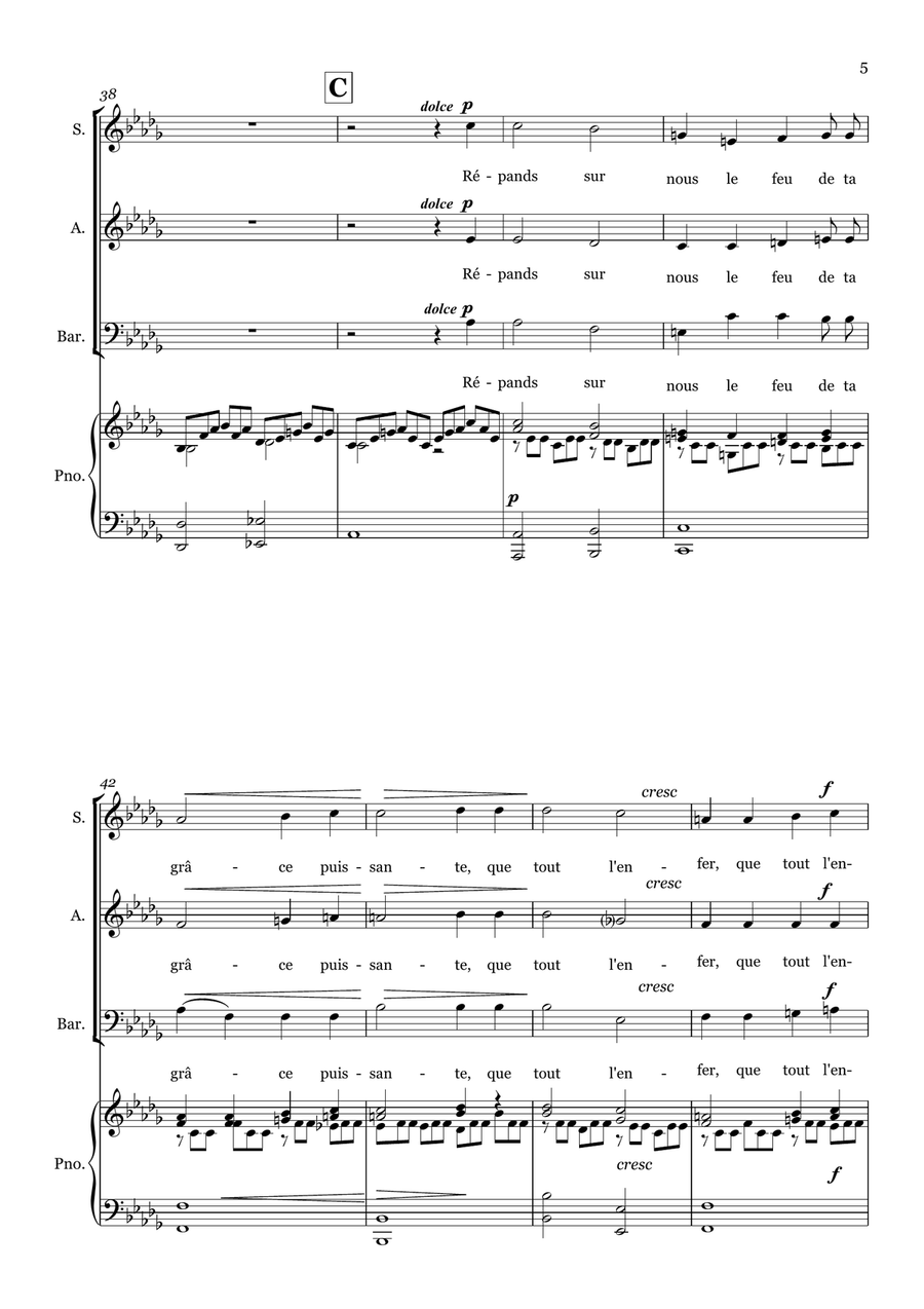 Cantique de Jean Racine Cantique de Jean Racine 3-Part scores gallery preview page 5