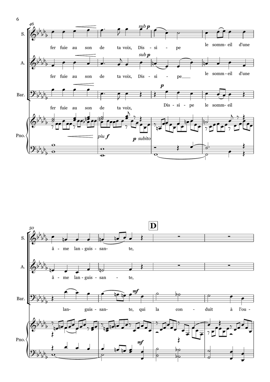 Cantique de Jean Racine Cantique de Jean Racine 3-Part scores gallery preview page 6