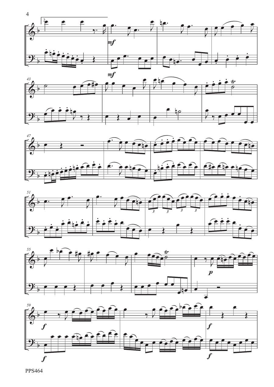 FIALA: DUETTO. IN FMAJOR FOR OBOE & BASSOON Rei F5.24 Woodwind Duet scores gallery preview page 4