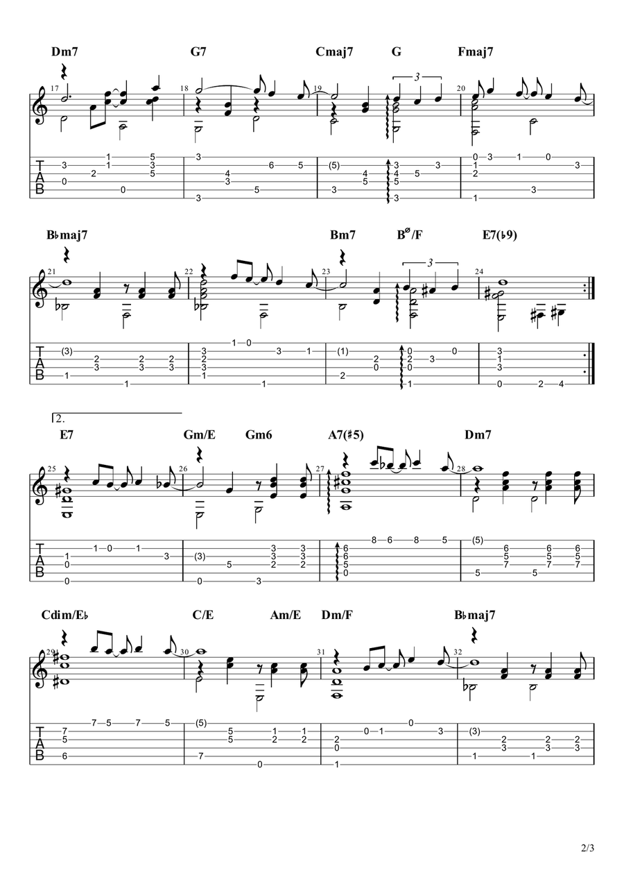 O Grande Amor O Grande Amor Classical Guitar scores gallery preview page 2