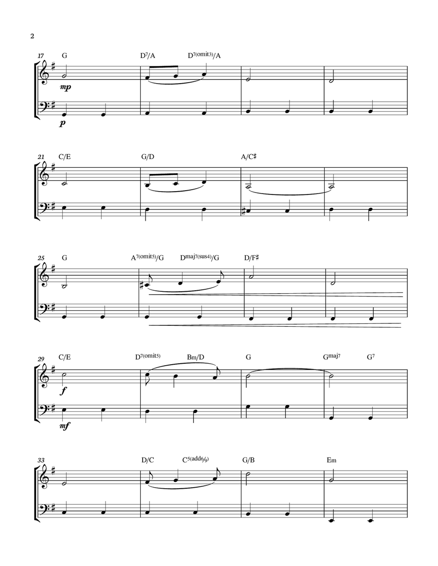 Pomp and Circumstance - Violin and Cello Duet with chords - Score and parts String Duet scores gallery preview page 2