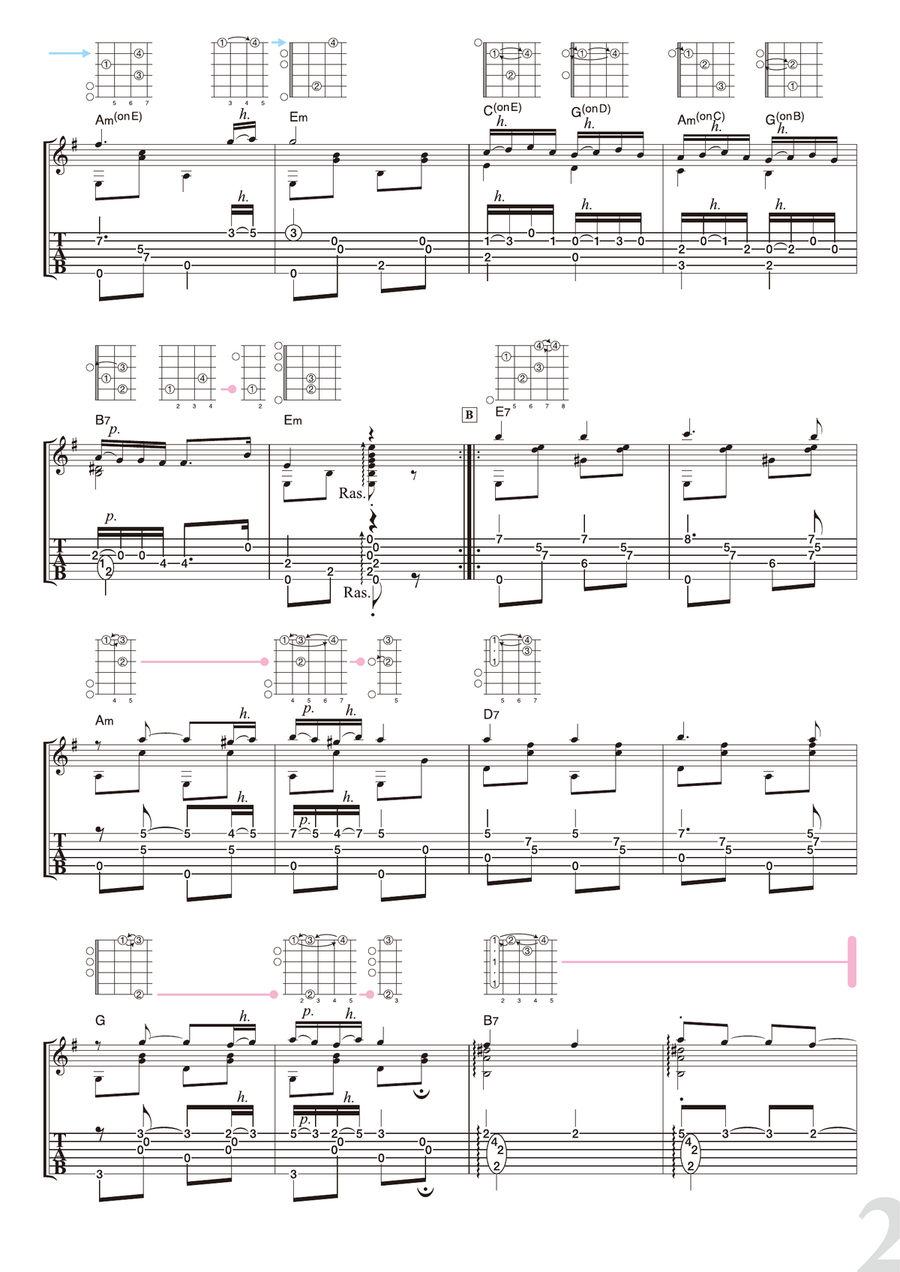 Brahms : Hungarian Dance No.5 [for solo acoustic guitar] Acoustic Guitar scores gallery preview page 2