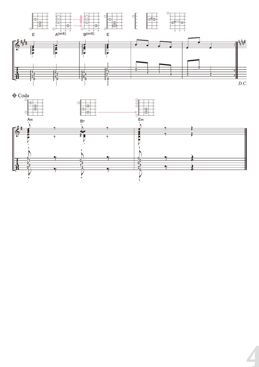 Brahms : Hungarian Dance No.5 [for solo acoustic guitar] Acoustic Guitar scores gallery preview page 4