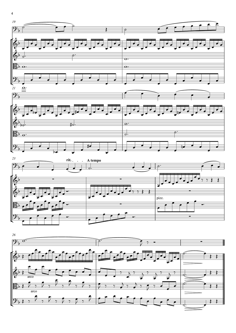 The Swan - Carnival Of The Animals - Arranged for ContraBassoon & Strings Chamber Music scores gallery preview page 4