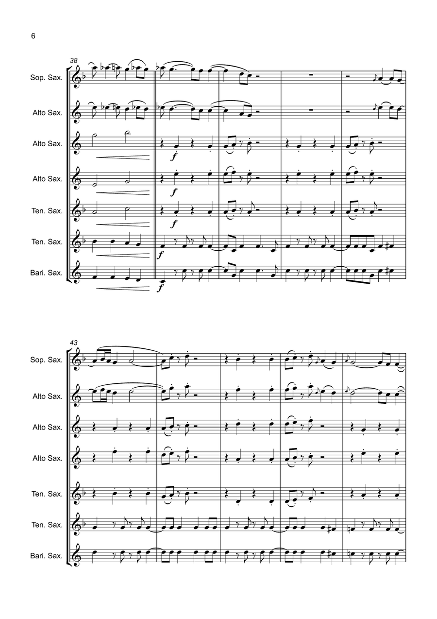 Valerie Valerie Saxophone Quartet scores gallery preview page 6
