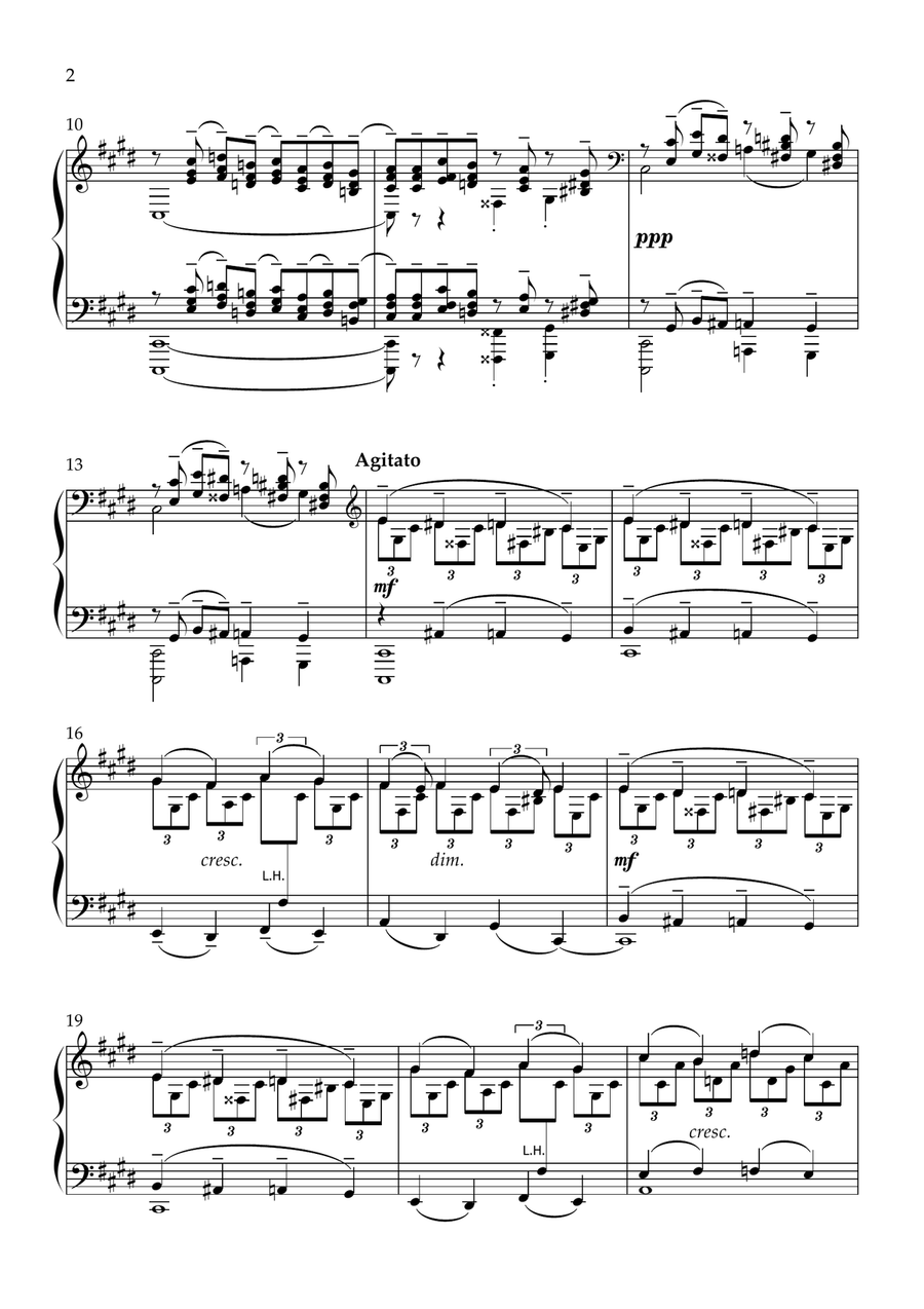 Prelude in C# Minor (Op.3 No.2) [Version for Small Hands] Piano Solo scores gallery preview page 2