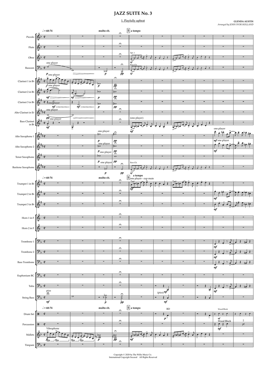 Jazz Suite No. 3 Concert Band scores gallery preview page 1
