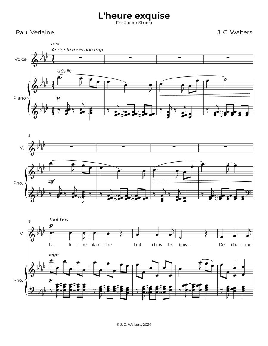 L'heure exquise L'heure exquise Voice scores gallery preview page 1