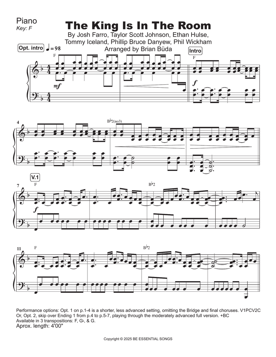The King Is In The Room Piano Solo scores gallery preview page 2