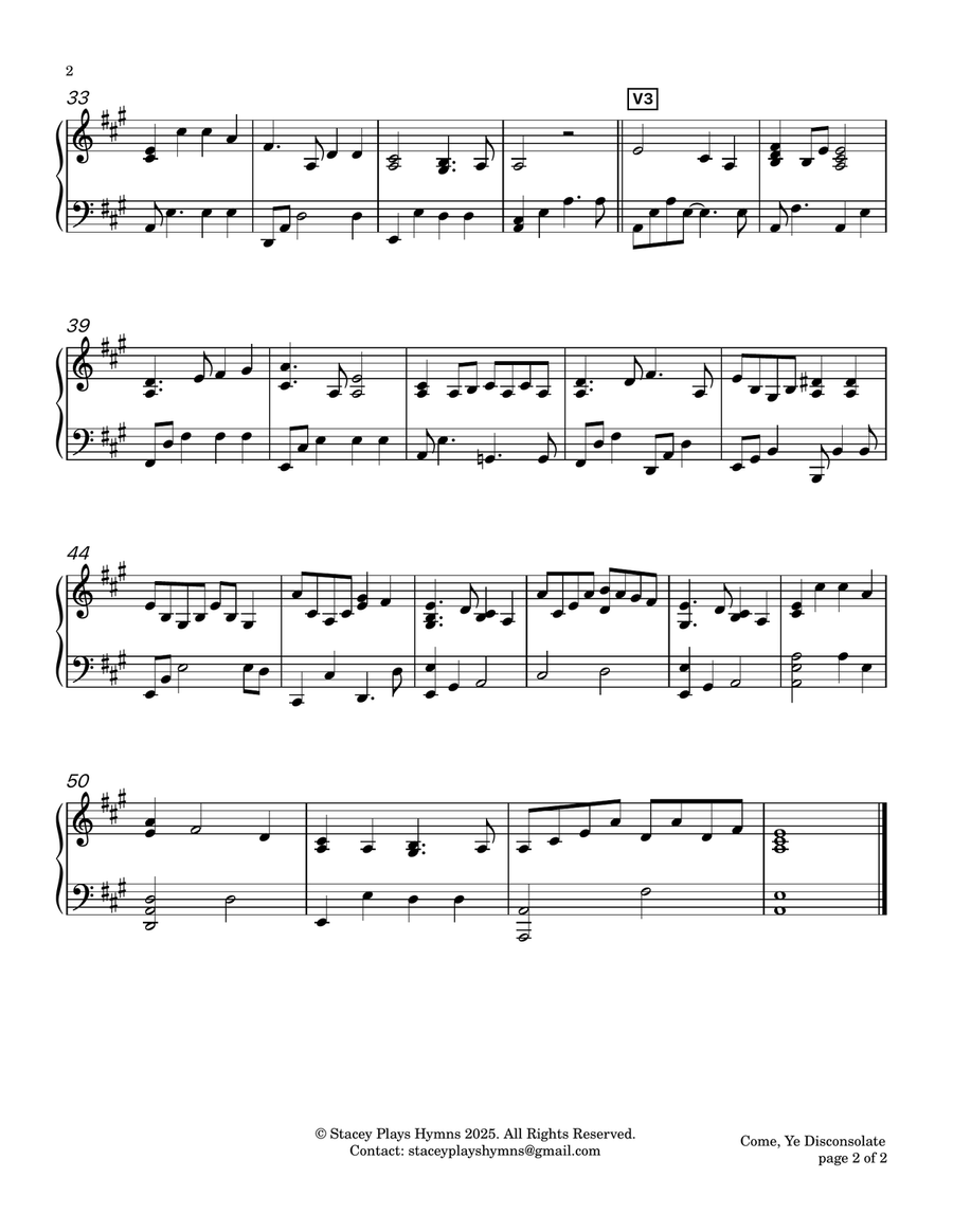 Come, Ye Disconsolate - Low Voice (Original Key) Piano, Vocal scores gallery preview page 4