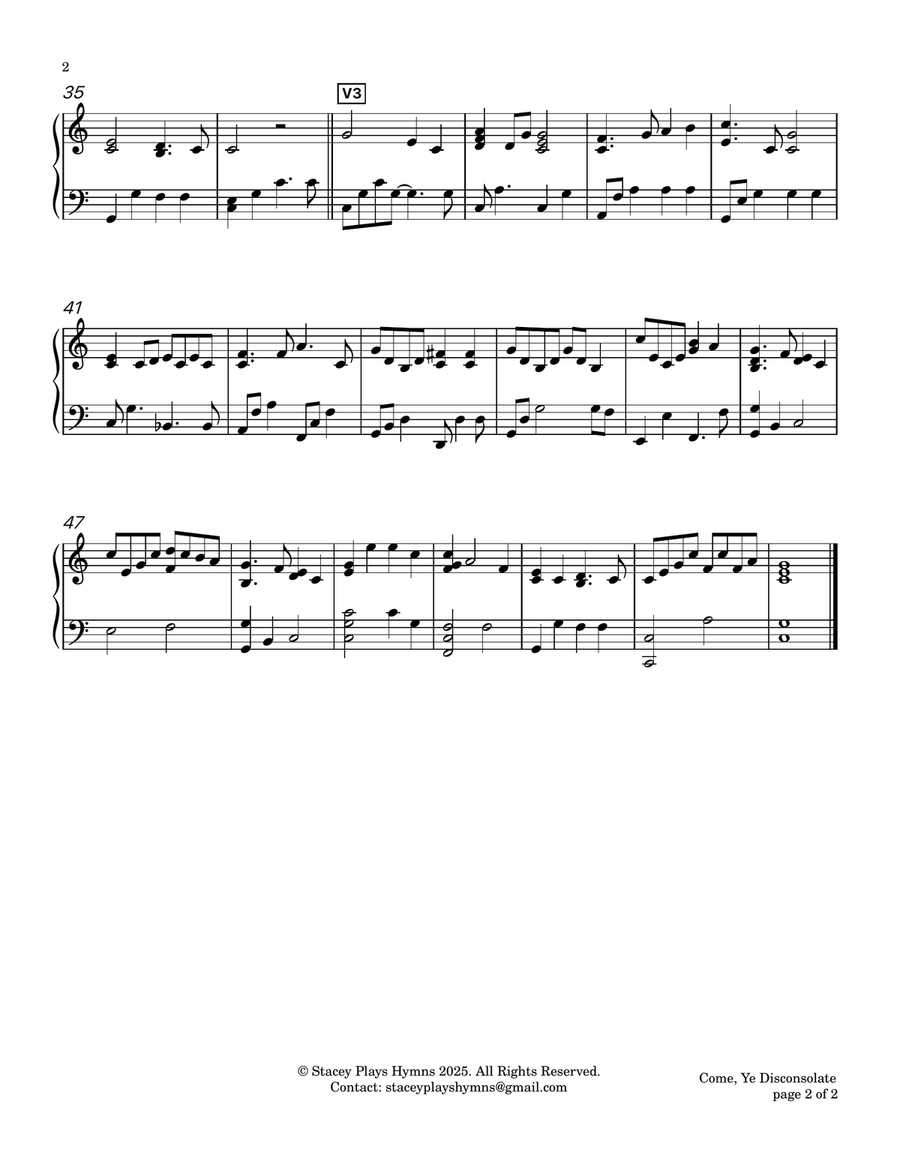 Come, Ye Disconsolate - Soprano Alto SA scores gallery preview page 5