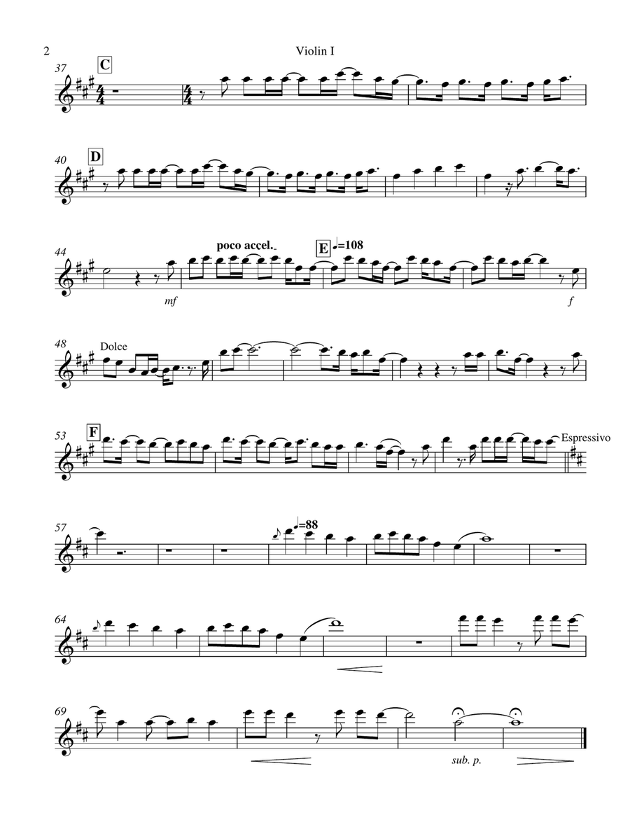Medley: Mystical Magical with Beautiful Things and Forever And A Day String Quartet scores gallery preview page 6