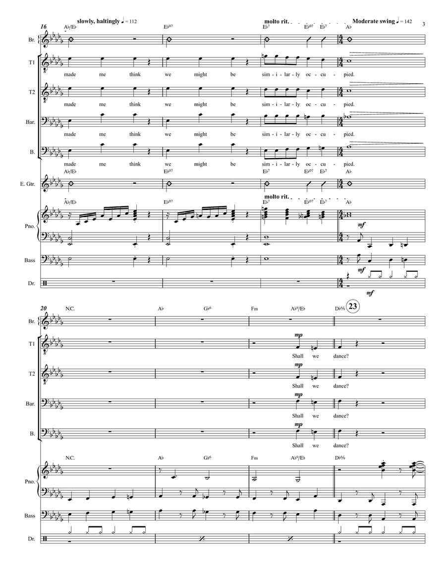 Shall We Dance? Shall We Dance? Small Ensemble scores gallery preview page 3