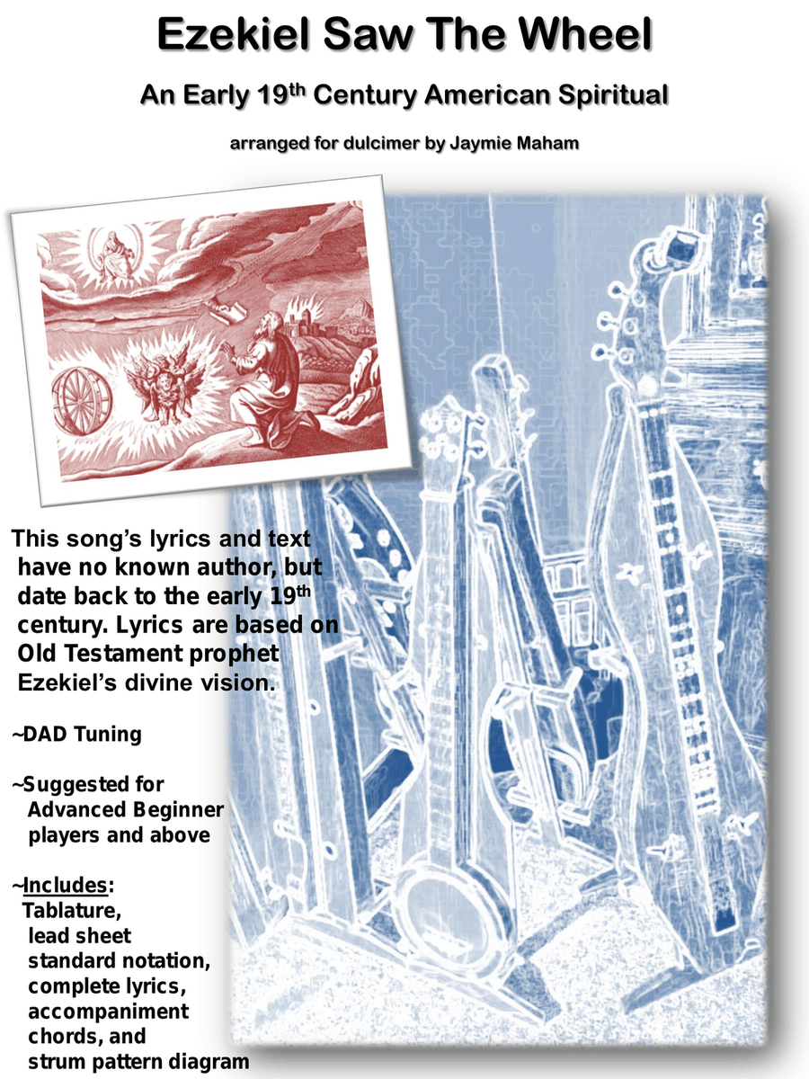 Ezekiel Saw the Wheel Dulcimer scores gallery preview page 1