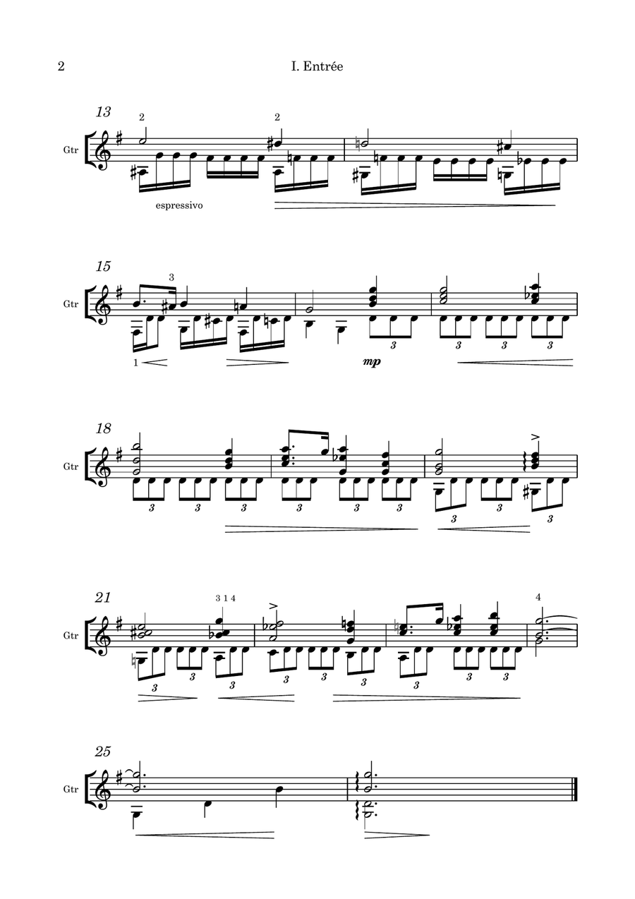 Hommage à Tchaikovsky Acoustic Guitar scores gallery preview page 3