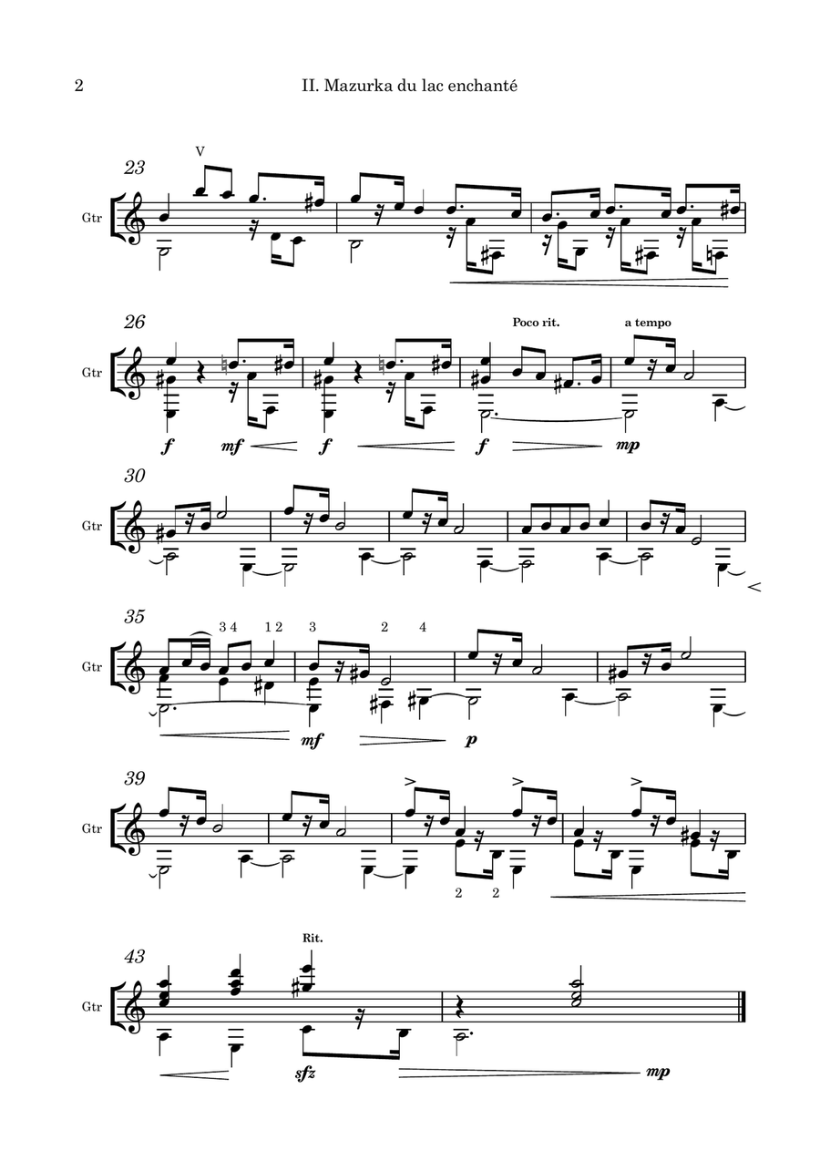 Hommage à Tchaikovsky Acoustic Guitar scores gallery preview page 5