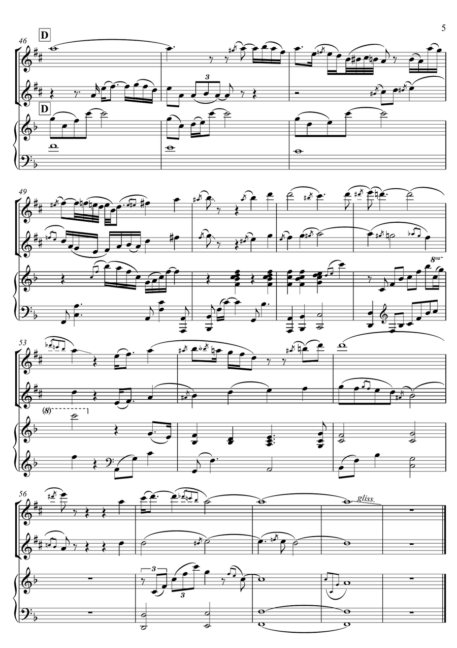 It is well with my soul - TRIO (2 Alto Saxophones & Piano) Woodwind Duet scores gallery preview page 5
